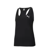 Musculosa deportiva Puma Active Tank color negro con logo blanco estampado en el pecho.