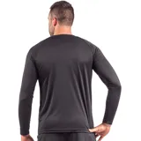 Remera de manga larga color negro con protección UV50+, ideal para actividades al aire libre.