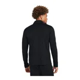 Buzo deportivo Under Armour Challenger de hombre, color naranja con paneles laterales en gris oscuro, cuello alto con cierre de cremallera corto, mangas largas con orificios para los pulgares y logo de la marca estampado en el pecho.
