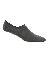 Calcetín invisible gris de bambú con talón de silicona antideslizante.