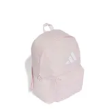 Mochila Adidas color rosa con logo de la marca en blanco.