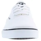 Championes urbanos de lona color azul marino, con cordones blancos y suela blanca con línea negra. Logo de la marca en el lateral.