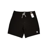 Short de baño negro con logo Hurley estampado en blanco en la pierna derecha.