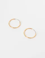 Par de aros tipo argolla bañados en oro.
