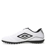 Championes de fútbol Umbro Classico III TF, color blanco con detalles en negro.