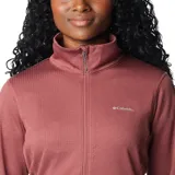 Campera polar Columbia con cierre frontal, bolsillos laterales con cierre y orificios para pulgares.