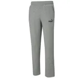 Pantalón de jogging gris de corte recto, con cintura elástica ajustable con cordón, bolsillos laterales y logo de Puma estampado en la pierna izquierda.