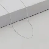 Cadena Forcé de plata 925, largo 45 o 50 cm, ancho de eslabón 1.5mm.