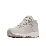 Bota de senderismo impermeable Columbia Peakfreak Hera Mid para mujer, color gris claro.