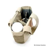 Bolsa matera de tela canvas combinada con división interna para organizar termo y mate. Incluye asa corta de mano.