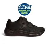 Championes deportivos Joma Corinto para hombre, color negro, con ajuste de velcro y capellada de malla transpirable. Incorporan plantilla de espuma viscoelástica y suela de phylon ultraligera.