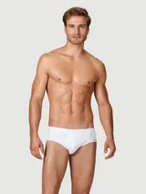 Pack de dos slips negros de algodón con cintura elástica con logo de la marca.