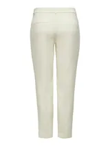 Pantalón de vestir Only color crema, de corte recto y tiro medio.