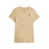 Remera color arena de corte clásico, cuello redondo y mangas cortas. Logo de Puma estampado en el pecho.