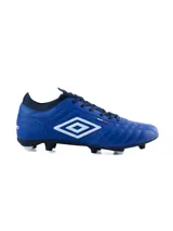 Championes de fútbol Umbro Legend color azul con detalles en blanco.