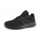 Championes Adidas Lite Racer 4.0 color negro, con las tres tiras características de la marca en los laterales y tecnología Cloudfoam en la entresuela.