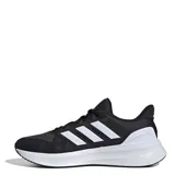 Championes deportivos negros, con detalles en blanco y sistema de cordones, ideales para running.