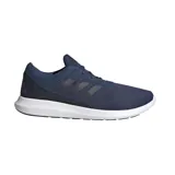 Zapatillas Adidas Coreracer de hombre, color azul marino con las tres rayas laterales en negro y suela blanca.
