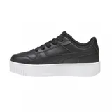 Zapatillas urbanas Puma Runtamed Platform, color negro con detalles en dorado y suela blanca con plataforma.