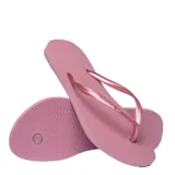 Sandalias Havaianas Slim de mujer, color blanco.