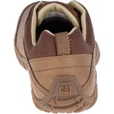 Zapato acordonado Caterpillar Instruct color marrón, de cuero, con suela de goma y logo de la marca en el lateral.
