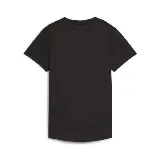 Remera Puma Essential V Neck negra de corte clásico, con cuello en V y logo blanco bordado en el pecho.