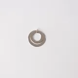 Dije doble alianza en plata 925.