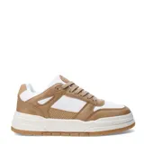 Championes urbanos Push Mangieri acordonados, color beige con detalles en blanco y suela marrón.