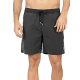 Short de baño Volcom Abg Swell negro con cintura elástica ajustable con cordón.