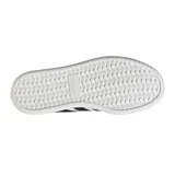Championes Adidas Barreda blancos con detalles en negro y gris. Presentan las tres tiras clásicas de Adidas en los laterales y suela de goma.