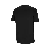 Remera negra de entrenamiento Topper, de corte clásico y manga corta, con logo estampado en el pecho.