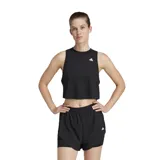 Musculosa deportiva Adidas Train Essentials color negro, corte crop, con logo estampado en el pecho y sisas amplias.