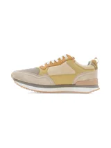 Zapatillas casuales con capellada de cuero y tela mesh, forro de mesh, suela de goma transparente y entresuela de EVA con tecnología Memory Foam.