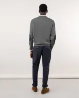 Jersey Cuello Pico Coderas Gris