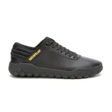 Zapatillas Caterpillar Hex + de cuero negro, con cordones y suela de goma robusta.