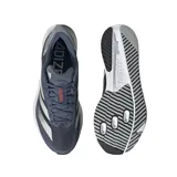Championes de running Adidas Adizero SL 2, color azul marino con detalles plateados y suela blanca con detalles en naranja.