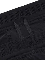 Short deportivo Under Armour Vanish Elite 2in1 para hombre, color negro, con calza interior ajustada y short exterior holgado con bolsillos laterales.
