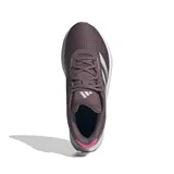 Championes de running Adidas Duramo SL color lila con detalles en plateado y rosa.