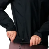 Campera softshell negra marca Columbia, modelo Kruser Ridge III, para mujer. Liviana, resistente al viento y repelente al agua.