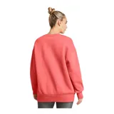 Buzo Under Armour Essential Fleece color beige, de corte holgado y cuello redondo. Logo de la marca bordado en el pecho.