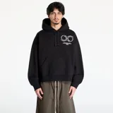 Buzo hoodie negro de corte holgado, con capucha ajustable con cordón y bolsillo tipo canguro. Estampado circular con el logo de Carhartt WIP en el pecho.