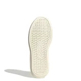 Championes Adidas Lite Court color beige con detalles dorados y suela blanca.