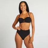 Braguita de bikini negra de tiro alto.