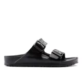 Sandalias de goma EVA negras con doble hebilla y ajuste estrecho, modelo clásico Arizona.