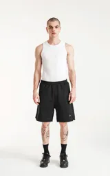 Musculosa blanca de tela Morley con corte slim-fit.
