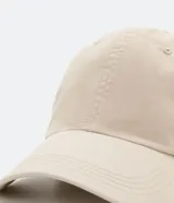 Gorro de béisbol color beige, de algodón.