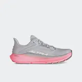 Championes Altra Torin 8 color gris con detalles en rosa. Diseñados para running, con puntera espaciosa, drop cero y entresuela de espuma EGOmax.