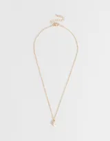 Set de dos collares dorados con dije de mariposa con imán.