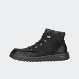Botas Hey Dude modelo Bradley Classic, color marrón, con cordones y cuello de tela escocesa.