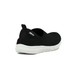 Zapatillas deportivas Actvitta elastizadas para mujer, color negro con suela blanca.